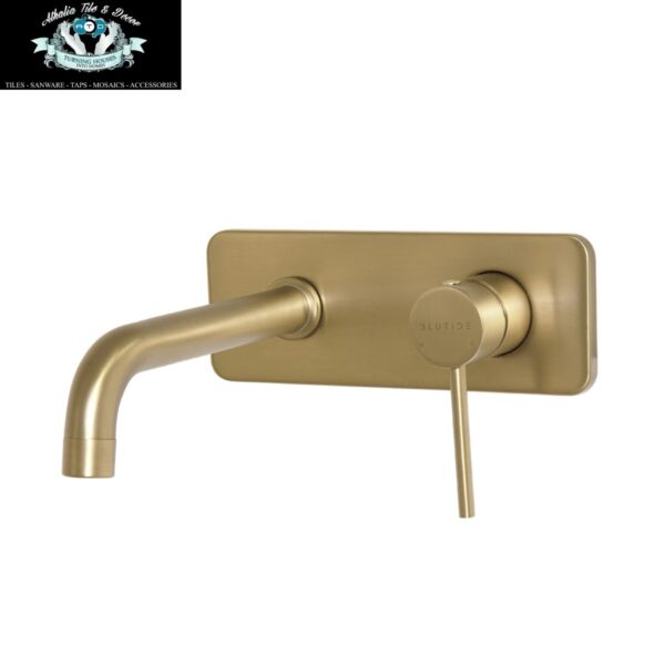 Basin Concealed Mixer w/ Spout Pin Brushed Brass