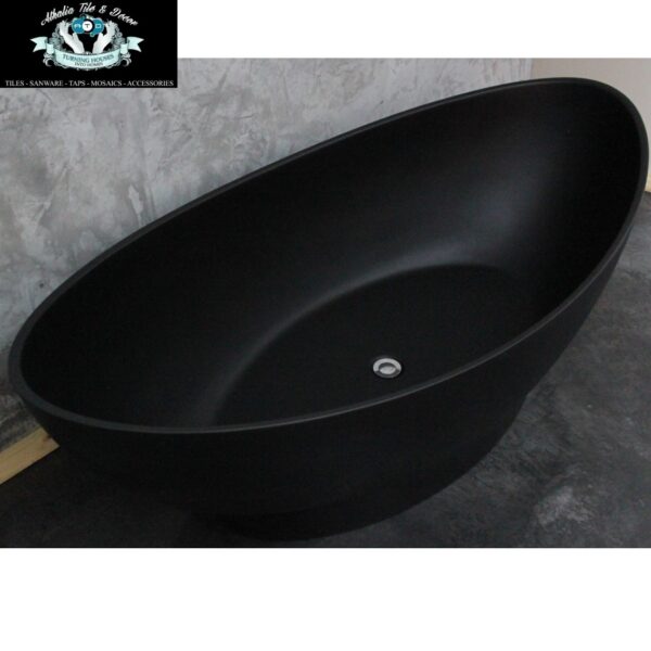 Black Quartz Freestanding Bath 1.7m Sara