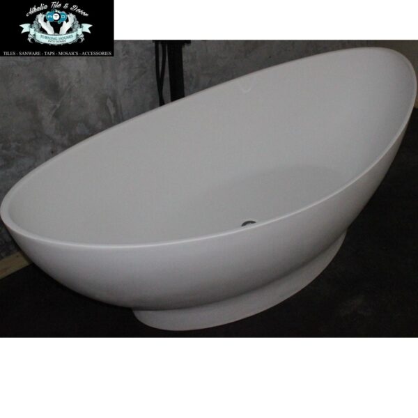 White Quartz Freestanding Bath 1.7m Sara